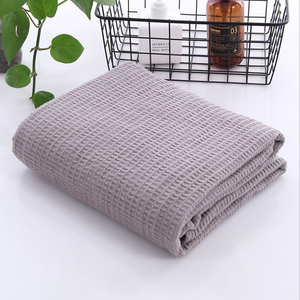Couverture mobile à tricoter en gros couverture en <span class=keywords><strong>nid</strong></span> <span class=keywords><strong>d</strong></span>'<span class=keywords><strong>abeille</strong></span> 100% coton blanc gaufré - Product Image 4