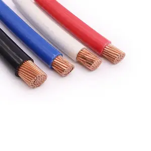 TW THWN Cable Thhn de cobre trenzado rojo de calibre 12 de 500 pies, funda de nailon con aislamiento de PVC, cable y cable Thhn de 2,5mm