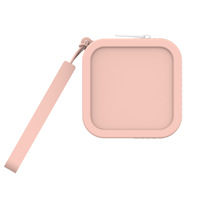 Petit sac carré en silicone avec fermeture éclair, couleur unie, portable, multifonctionnel, pour le rangement des cosmétiques, résistant aux chutes