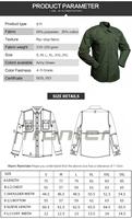 Ensemble uniforme tactique respirant et coupe-vent en tissu ripstop, résistant à l'eau, en polyester/coton, camouflage de terrain, pour unisexe