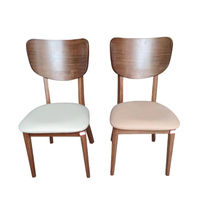 Chaise de salle à manger moderne en bois de caoutchouc pour la maison et l'hôtel et le restaurant
