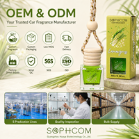 Mini diffuseur de parfum pour voiture 8ml, flacon en verre avec bouchon en bois, désodorisant suspendu pour voiture, diffuseur d'huiles essentielles portable pour voiture, maison, bureau