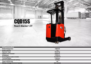 <span class=keywords><strong>Camion</strong></span> électrique capacité de 1,5 tonne alimenté en courant alternatif chariot élévateur à fourche conteneur gerbeur à batterie électrique CQD15S - Product Image 2