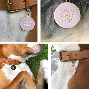 All'ingrosso etichette personalizzate in acciaio inossidabile per animali domestici con <span class=keywords><strong>nome</strong></span> inciso personalizzato divertente Logo gioiello ciondolo Charm per cani - Product Image 6