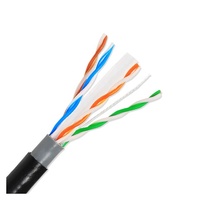 OEM 24AWG cobre puro UTP red Cable blindado Ethernet Cat6 exterior Cable negro 305m rollo precio
