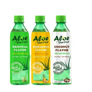 500ml şekersiz Aloe Vera suyu içeceği doğal Mango lezzet saf püresi renkli şişelenmiş meşrubat dolum makinesi