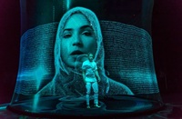 Écran transparent de projection holographique motorisé, voile holographique, écran en maille holographique, livraison directe, système holographique