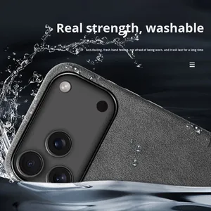 Lujo para <span class=keywords><strong>Apple</strong></span> para iPhone 17 Pro Max Funda para Alcantara Cobertura completa Funda protectora magnética a prueba de golpes para teléfono para 17 Air - Product Image 1