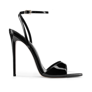 Sandali Donna Estivi Usati 2026 con Cinturini alla Caviglia, Tacco a Spillo 12 CM, Vernice Gialla - Disponibili Subito - Product Image 3