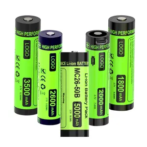 Personalizado de várias capacidades de 18650 bateria 3500mah recarregável 18650 bateria de iões de li 3.7v bateria 2200mah 3000mah 2500mah
