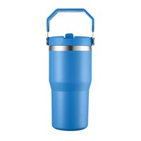 Nueva llegada 20oz doble pared de acero inoxidable aislado vaso taza mango tapa café regalo caliente frío rendimiento térmico