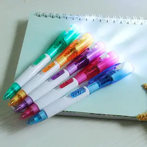 קידום מכירות יצירתי יפה חידוש עט פנס כדור עט עם LED אור