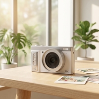 Appareil photo numérique compact Benjie WIFI 4K 64MP à mise au point fixe, écran IPS 3.0, capteur CMOS, 30 filtres beauté, carte SD