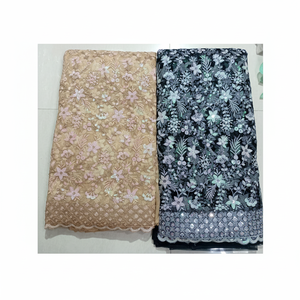 Tissu de filet de séquence arc-en-ciel de broderie de haute qualité pour l'occasion spéciale de mariage d'habillement au prix d'exportation - Product Image 1