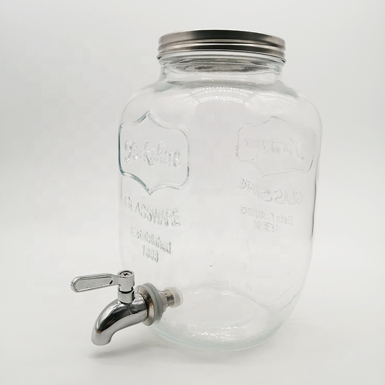 4l 5l 8l Großes Aufbewahrungsglas Mit Ausgießer Für Wasser Und Getränke,Wiederverwendbare Lebensmittelqualität Große Gläser Und Flaschen