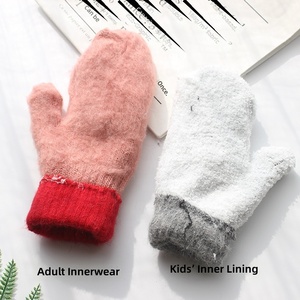 Gants tricotés pour femme, motif renne et bonhomme de neige, avec clochettes, pour l'hiver et l'automne, mitaines de <span class=keywords><strong>Noël</strong></span> imprimées <span class=keywords><strong>Père</strong></span> <span class=keywords><strong>Noël</strong></span>, à doigts complets - Product Image 3