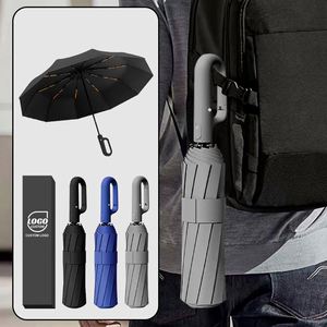 Wholesales Automatic Protection Sunshade 8 Ribs Umbrella Sunny and Rain Dual-use Business 3 <b>Folding</b> Umbrella with Custom Logo - Product Image 2