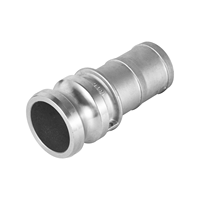 Adaptateur de raccord de tuyau Camlock de type E en acier inoxydable 316 de qualité marine pour la plomberie de bateau et les systèmes de fluides d'eau salée