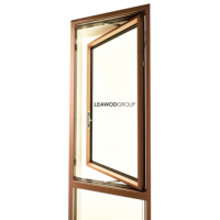 Ventanas de Aluminio con Aislamiento Térmico y Marco Delgado, Diseño de Esquinas Redondeadas para Oficina, Hogar, Villa, Restaurante