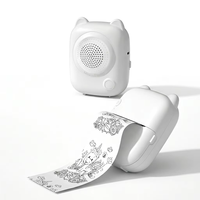 Mini-imprimante photo portable sans encre thermique noir et blanc, boîte d'étiquettes autocollantes sans fil intelligente IA pour enfants