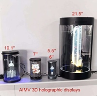 Hologrammes interactifs numériques Ai Holo, boîtes lumineuses publicitaires Android de 6 pouces, technologie innovante pour l'équipement