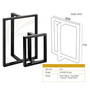 Hot bán nhà máy đơn giản sắt chân văn phòng Bàn phân chân ăn kim loại công nghiệp căng tin bàn băng ghế dự bị chân cho Bàn cà phê chân - Product Image 4