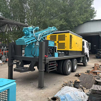 Machine de forage de puits d'eau profonde de 300 m de haute qualité, alimentée par un moteur diesel hydraulique, montée sur camion, avec pompe à engrenages pour chantier de construction