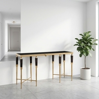 Console moderne au design épuré, style console moderne en marbre pour couloir, entrée, salon, hôtel (Dernier article en promotion)