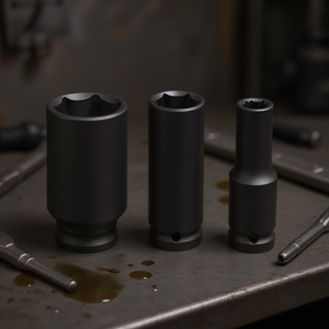 Fervi <b>Impact</b> <b>Socket</b> Wrench <b>Set</b> 3-Piece Metric <b>Deep</b> Drive Tool Kit - Product Image 3