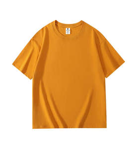 Maglietta a girocollo in cotone da 200gsm vestiti da lavoro larghi con motivo serigrafia logo personalizzato da uomo di grandi <span class=keywords><strong>dimensioni</strong></span> tinta unita - Product Image 6