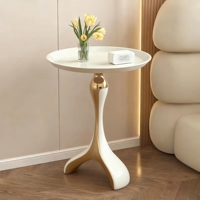 Table basse de salon moderne et minimaliste, cadre en acier inoxydable, design écologique, durable et facile à nettoyer