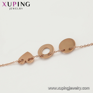 46710 gioielli Xuping elegante, antico/reale, collana con ciondolo in acciaio inossidabile color oro rosa stile Allah per le donne - Product Image 5