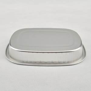 Recipientes Retangulares de Alumínio de 1LB Personalizáveis e Ecológicos com Tampas Plásticas para Alimentos Frescos de Supermercado e Delivery - Product Image 4