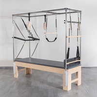 Ochi Factory Ultra-smooth Commercial Grade Maple Wood 3 in 1 Cadillac Reformer Pilates untuk Studio Yoga