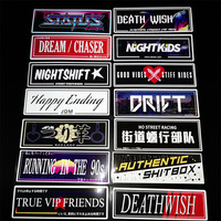 YYX, venta al por mayor, alta calidad, más de 90 diseños de Anime, pegatina reflectante para puerta lateral de coche, neumático de motocicleta, casco, pegatina JDM