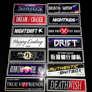 YYX all'ingrosso di alta qualità 90 + Anime disegni adesivo riflettente per auto porta laterale moto pneumatico casco <span class=keywords><strong>JDM</strong></span> Sticker - Product Image 5
