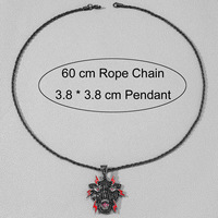 Collier tendance pour homme avec motif Panthère Noire de jeu en ligne, pendentif personnalisé à la mode, chaîne à maillons en alliage de zinc entièrement ornée de cristaux