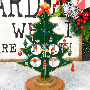 Mini sapin de Noël Hatty, petite décoration de Noël en bois pour bureau, jouet cadeau pour la décoration de chambre, vente en gros d'usine - Product Image 1