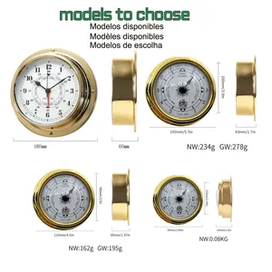 Horloges de navigation nautiques en laiton avec capteurs de température précis pour articles de navigation - Product Image 2