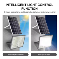 Lampes solaires extérieures étanches 100W, ZY Die-Cast Al Solar Street/Flood Light avec charge 25% plus rapide et réflecteur