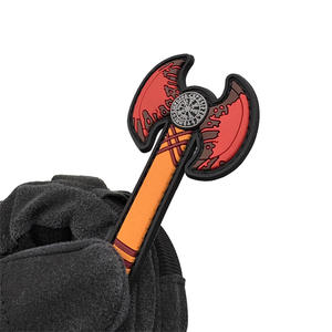 Parche de Goma Suave de PVC con Diseño de Hacha de Batalla, Brújula y Logotipo de Odín Vikingo, para Brazalete - Product Image 3