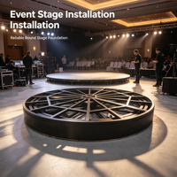 Plateforme de scène rotative, base de scène ronde électrique tournante pour événements, spectacles, expositions, mariages