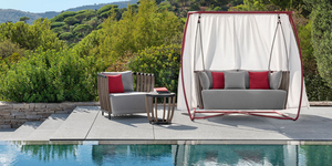 Ensemble de canapés d'extérieur modernes de luxe en teck pour patio, jardin, villa, terrasse, hôtel, modèle Lt-gs42 - Product Image 5