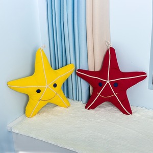 Cojín Decorativo Mediterráneo de Algodón y Lino con Cara Sonriente y Estrella, Cojín Colgante para Sofá con Relleno, Se Puede Colgar y Girar - Product Image 1