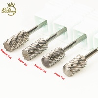 3/32 "Super Cut 5.35/6.6mm main gauche et droite petit grand baril lisse haut rond professionnel 4XC forets à ongles carbure