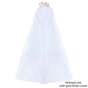 Corona y Velo de Novia Reutilizables y Portátiles para Fiestas de <span class=keywords><strong>Despedida</strong></span> de <span class=keywords><strong>Soltera</strong></span> Infantil, Novedad en Venta Caliente - Product Image 5