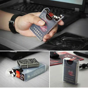Estuche Transparente para Cigarrillos de Plástico, Diseño Rectangular Delgado y Portátil con Tapa Abatible, Estilo Minimalista - Product Image 5