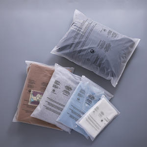 T-Shirt Plastic Shopping Packaging Transparent Color Custom Pe <b>Lock</b> Frosted Pouch Zipper <b>Bag</b> for Clothing - Product Image 5