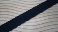 Bande élastique jacquard 3D gaufrée haute densité en polyester/nylon, marque Aoya, pour étiquetage personnalisé de vêtements, vente en gros en vrac