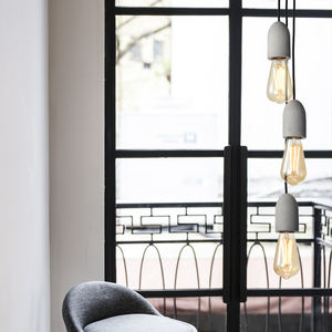 Mini lampe suspendue de style <span class=keywords><strong>industriel</strong></span> moderne, luminaire décoratif pour café, salle à manger, petite lampe suspendue en béton, <span class=keywords><strong>lustre</strong></span> 3000K E27 - Product Image 3